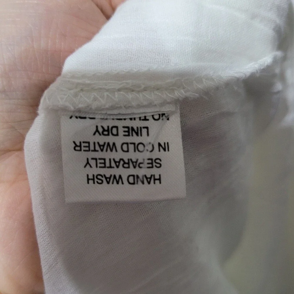 CC Chic Connection White Bohemian Nsvy Embroidered Dress L - Picture 4 of 6